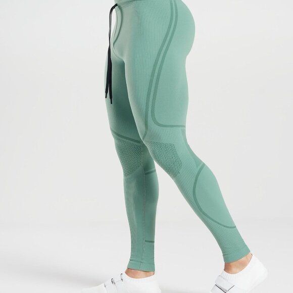 Gymshark 315 Seamless Tights Men’s Small Green - Picture 1 of 8